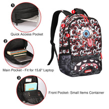 Graffiti Backpack for School,Casual Daypack,Designer Laptop Backpack for 15.6 Inch Laptop,College Backpack with USB Port