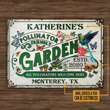 Personalized Garden Pollinator Friendly Welcome Custom Classic Metal Signs-CUSTOMOMO