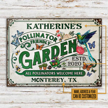 Personalized Garden Pollinator Friendly Welcome Custom Classic Metal Signs-CUSTOMOMO