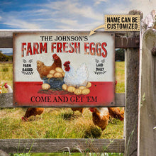 Personalized Chicken Farm Raised Laid Daily Customized Classic Metal Signs-CUSTOMOMO