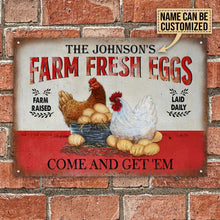 Personalized Chicken Farm Raised Laid Daily Customized Classic Metal Signs-CUSTOMOMO