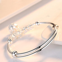 Precious Sterling Silver Floral Ball Charm Bangle Bracelet Jewelry-Boots N Bags Heaven-Boots N Bags Heaven