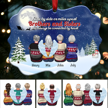 Christmas Ornament - Brothers And Sisters Linked Together - Personalized Christmas Ornament