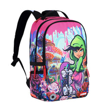 Graffiti School Backpack for Teen Girls with Bottle Side Pockets, Laptop Backpack with USB Charging Port,Computer Backpack for 15.6 Inch Laptop,Designer Backpack for High School Skateboard Girl