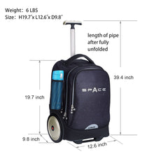 Rolling Laptop Bag for 14 Inch Laptop,19 Inch Roller Bookbag for Girl Boy,Wheeled Computer Bag,Briefcase on Wheels,Trolley School Bag Space,Schoolbag with Wheels