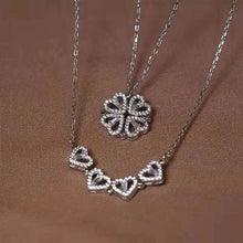 Four Leaf Clover Necklace Dainty Magnetic Heart Necklace for Her - Gift For Lover - Gift For Her