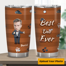 Custom Photo Best Dad Ever Father's Day Gift - Gift For Dad - Personalized Custom Face Tumbler