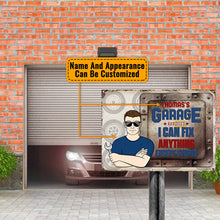 Daddy's Garage - I Can Fix Anything Except Stupid - Gift For Dad - Personalized Custom Classic Metal Signs