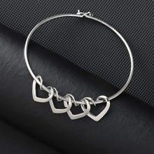 Christmas Gift Family Bangle Bracelet with Heart Shape Hook Charm Bracelet For Woman GG