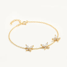 Crystals Butterfly Bracelets Gold MelodyNecklace