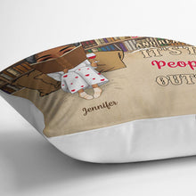 Reading Chibi Girl Just A Girl Who Loves Books - Personalized Custom Pillow