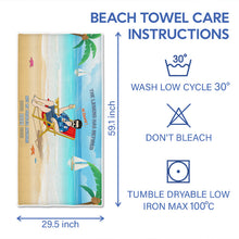 The Legend Has Retired Not My Problem Anymore Gift For Father & Mother - Retirement Gift - Personalized Custom Beach Towel