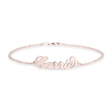 Personalized Name Bracelet Copper / Rose Gold Bracelet For Woman MelodyNecklace
